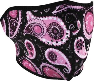 HALF FACE MASK PURPLE PAISLEY