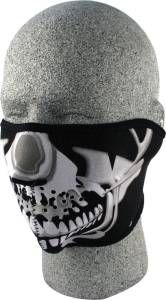 HALF FACE MASK CHROME SKULL