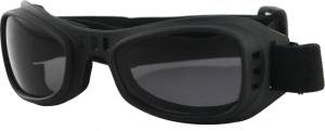 ROAD RUNNER GOGGLE SUNGLASSES BLACK W/SMOKE LENS