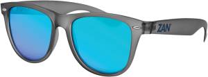 THROWBACK MINTY SUNGLASSES MATTE GREY WSMOKE BLUE LENS