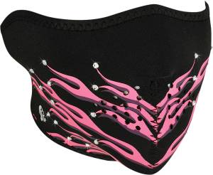 HIGHWAY HONEYS HALF MASK (PINK FLAMES)