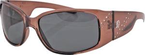 BOISE SUNGLASSES CRYSTAL BROWN SMOKED LENS