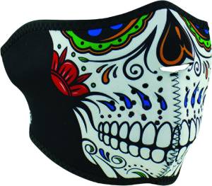 NEOPRENE HALF MASK MUERTE SKULL