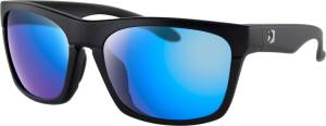 ROUTE SUNGLASSES MATTE BLACK W/PUR HD/LIGHT BLUE REVO MIRR