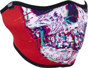 NEOPRENE HALF FACE MASK GLITCH SKULL