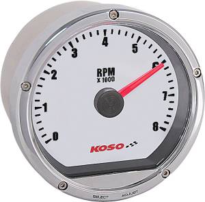 TNT TACHOMETER 8000 RPM CHROME CASING