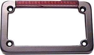 LED LICENSE PLATE FRAME BLACK W/RED LENS