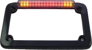 LED LICENSE PLATE FRAME BLACK W/TURN SIGNALS