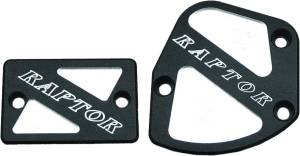 THROTTLE & BRAKE COVER SET BLACK LOGO RAPTOR