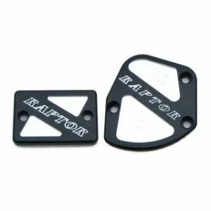 THROTTLE & BRAKE COVER SET BLACK LOGO RAPTOR