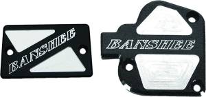 THROTTLE & BRAKE COVER SET BLACK LOGO BANSHEE