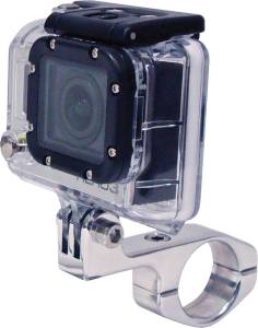 GO PRO HERO 2 CASE W/POLISHED ADJUSTABLE 0.875" MOUNT