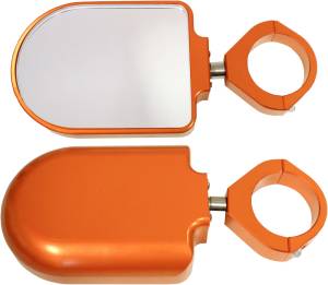 SIDE VIEW MIRROR SET ORANGE 1.75"