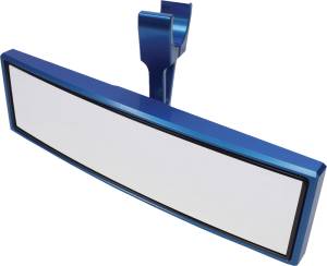 SINGLE CLAMP REAR VIEW MIRROR BLUE 1.75"