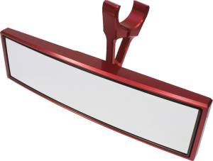 SINGLE CLAMP REAR VIEW MIRROR RED 1.75"