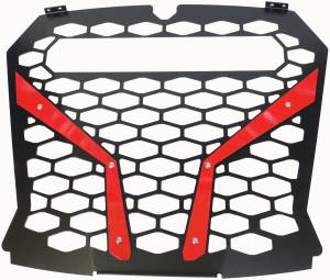 FRONT GRILL RED POL RZR S WITH OUT 10" LIGHT