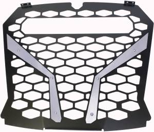 FRONT GRILL SILVER POL RZR S WITH OUT 10" LIGHT