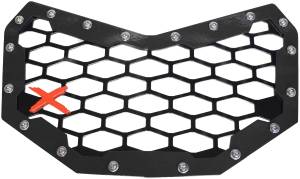 MQ FRONT GRILL BLK/BLK W RED CAN AM X3 LOGO