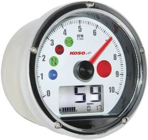 TNT-01 MULTIFUNCTION SPEEDOMETER WHITE