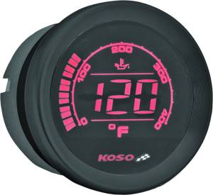 HD-02T 2'' OIL TEMP GAUGE BLACK BEZEL