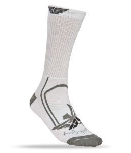 CREW SOCK WHITE/GREY S-M