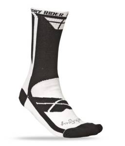 FACTORY RIDER SOCKS WHITE/BLACK L-X