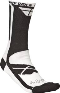 FACTORY RIDER SOCKS WHITE/BLACK S-M