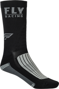 FACTORY RIDER SOCKS BLACK/GREY LG/XL