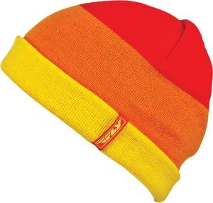 COLOR BLOCK BEANIE (RED/YELLOW)