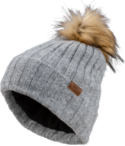 FLY WOMEN'S SNOW POM BEANIE HEATHER GREY