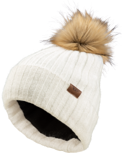 FLY WOMEN'S SNOW POM BEANIE BEIGE