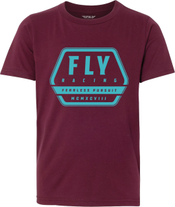 YOUTH FLY TRACK TEE MAROON YL