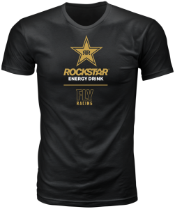 FLY ROCKSTAR TEE BLACK/GOLD 2X