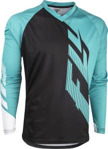 RADIUM JERSEY BLACK/TEAL/WHITE 2X