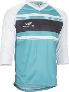 RIPA 3/4 JERSEY TEAL/HEATHER/WHITE LG