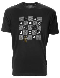 FLY CHECKERS TEE BLACK 2X BLACK 2X