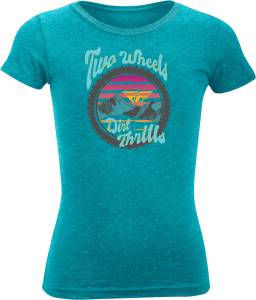 YOUTH FLY DIRT THRILLS TEE BLUE YL