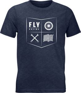 YOUTH FLY ALL THINGS MOTO TEE MIDNIGHT NAVY YL