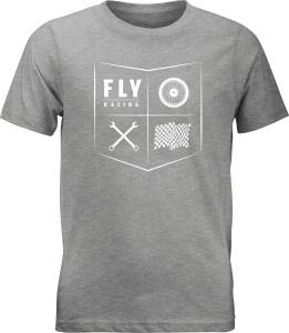 YOUTH FLY ALL THINGS MOTO TEE STONE GREY YL