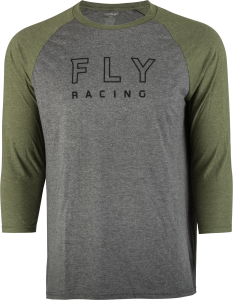 FLY RENEGADE 3/4 SLEEVE TEE TAN HEATHER/OLIVE 2X