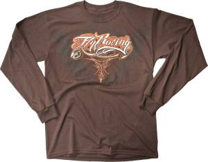 CUSTOM LONG SLEEVE TEE BROWN L