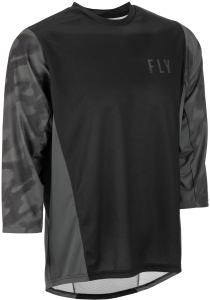 RIPPA 3/4 SLEEVE JERSEY BLACK/GREY CAMO 2X