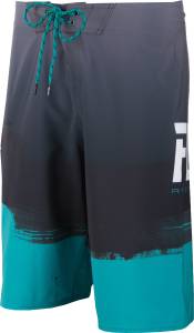 FLY PAINT SLINGER BOARDSHORTS BLACK/TEAL SZ 28