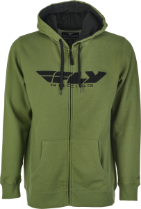 FLY CORPORATE ZIP UP HOODIE OLIVE MD