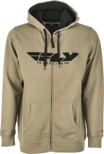 FLY CORPORATE ZIP UP HOODIE TAN/BLACK 2X