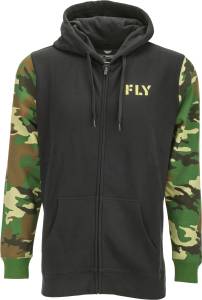 FLY CAMO ZIP UP HOODIE CAMO/BLACK 2X