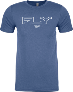 FLY EDGE TEE COOL BLUE HEATHER 2X