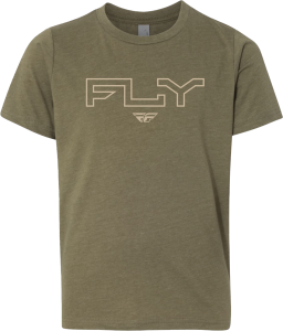 YOUTH FLY EDGE TEE MILITARY GREEN YL