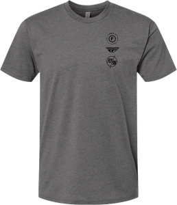 FLY ATOM TEE GUNMETAL HEATHER 2X