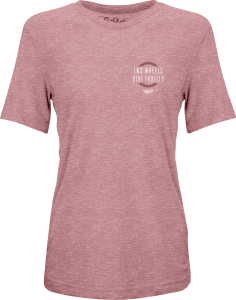 WOMEN'S FLY TWO WHEELS TEE MAUVE HEATHER 2X